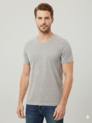 V-NECK MELANGE